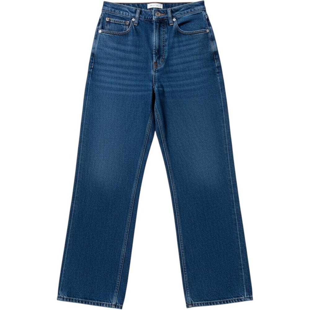 Everlane Curvy Way-High Jean Womens 26L Dark Indigo High Rise Wide Leg Denim